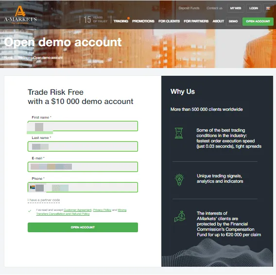 Investment services banner